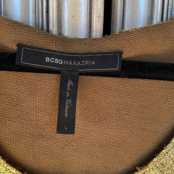 BCBG Maxazria Distressed Gold Tank Top Size L - Picture 3 of 8